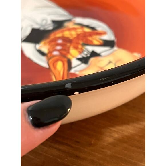 Certified International Tracy Flickinger Whimsical Waiter Bowl Bistro Chef Theme - Picture 13 of 14